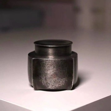 全手工錫罐 不二茶倉復古迷你小號密封純錫茶葉罐 旅行便攜小茶盒