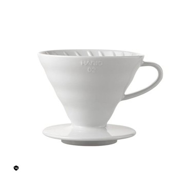 HARIO 日本製V60磁石濾杯02-白色(2~4人份) VDC-02W  陶瓷濾杯 手沖濾杯 錐形濾杯 有田燒