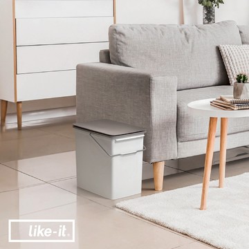 【this-this】日本Like-it｜Seals 上蓋按壓式可堆疊垃圾桶 17L