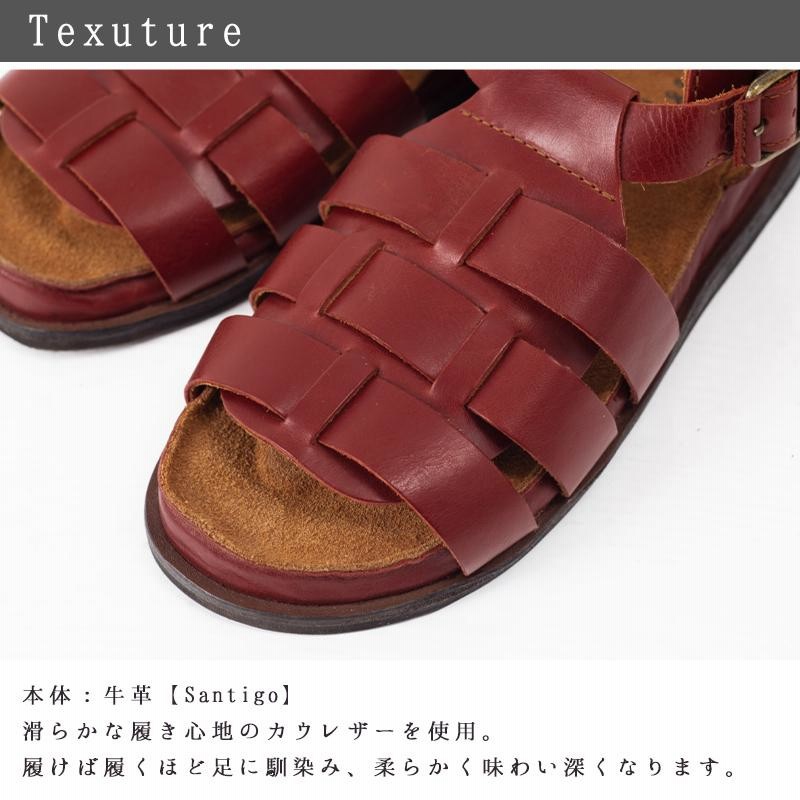 グルカサンダル メッシュサンダル レザーサンダル レザー