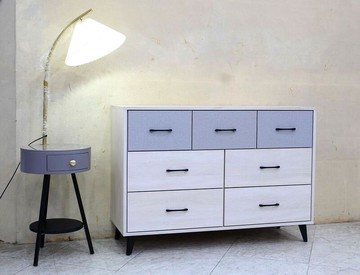 【歐風別館】普吉白雪杉色七斗櫃【基隆至台中免運費】