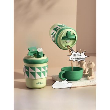 Melais保溫杯女316不銹鋼高顏值隨行咖啡杯男學生保冷吸管水杯子