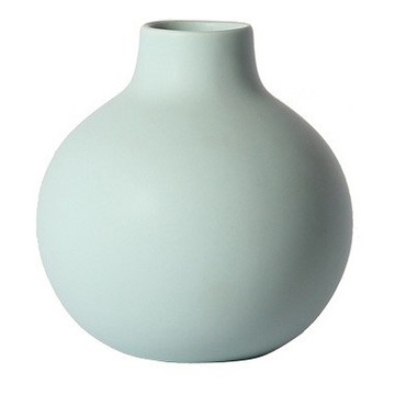 莫蘭迪啞光 大肚款 陶瓷花瓶  淺藍色  小(13.5 x 12.5 x 4.5cm)