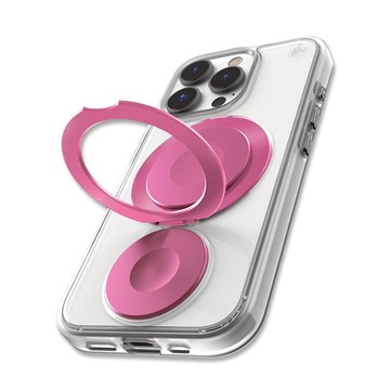 Roll Spin for iPhone 16系列 MagSafe 立架軍規防摔轉轉殼 - 粉 16