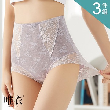 唯衣  3件組_緹花蕾絲舒適內褲_顏色隨機_80296_M-XL可選