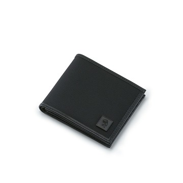 【PORTER INTERNATIONAL】俐落簡約 CAKE系列 真皮雙折短夾(黑色)
