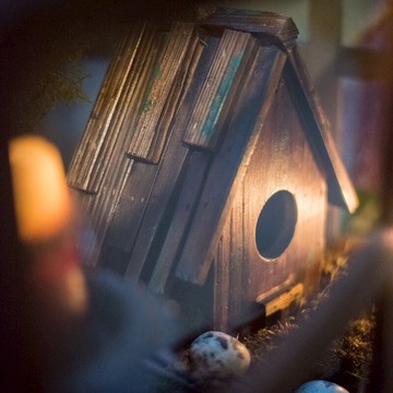 掬涵 木頭鳥窩 鳥屋 鳥巢 裝飾擺件 雜貨花園陽臺裝飾庭院擺件