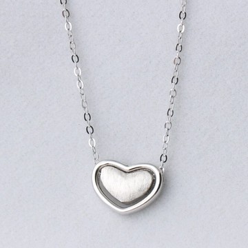 925純銀項鍊 愛心吊墜-經典百搭簡約甜美生日情人節禮物女飾品2色73jb46【獨家進口】【米蘭精品】