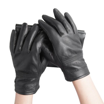 現貨+預購 真皮手套羊皮-廠家超爆款冬季加絨時尚男女配件黑色74im23【獨家進口】【米蘭精品】