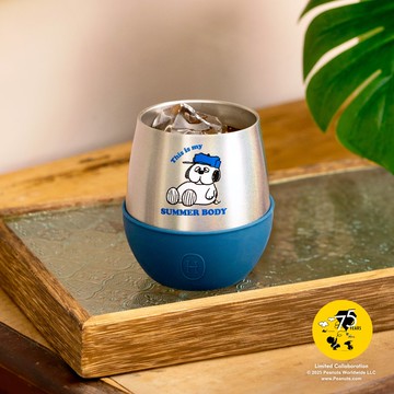 【Pinkoi x SNOOPY】HYDY 240ml 珠光銀杯-海軍藍
