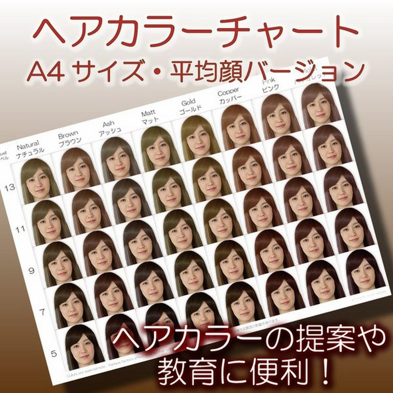 ヘアカラーチャート 平均顔ベース 髪色見本 似合うヘアカラー 似合う髪色 パーソナルカラー パーソナルヘアカラー ヘアカラーリング 通販 Lineポイント最大0 5 Get Lineショッピング