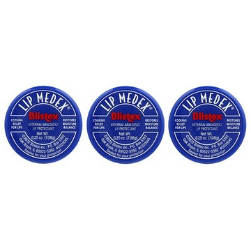 Blistex, Lip Medex，3 罐，每罐 0.25 盎司（7.08 克）