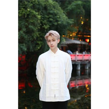 新中式男裝中國風襯衫男唐裝立領襯衣盤扣古風中山裝禪意民國外套