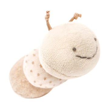 MARURU 日本製 有機棉手搖鈴  毛毛蟲  1個