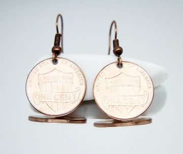 迷你硬幣耳環 古代硬幣首飾 小硬幣耳環 硬幣圈耳環