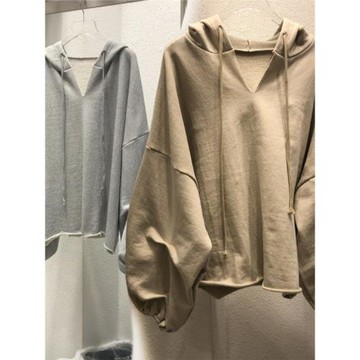 6535棉大碼女裝200斤連帽ins薄款衛衣女2023秋冬裝寬松韓版外套潮