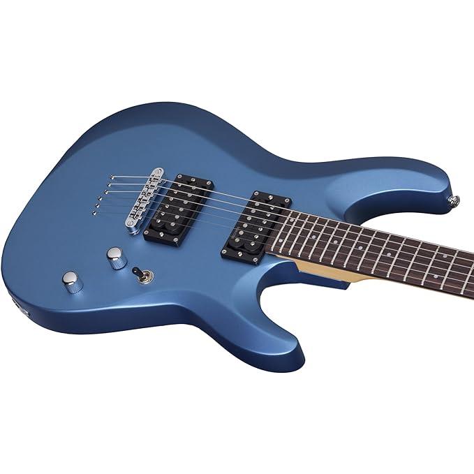 Schecter シェクター 431 C-6 Deluxe Solid-Body エレキギター, Satin Metallic Light Blue エレキギター エレクトリックギター （並行輸入）