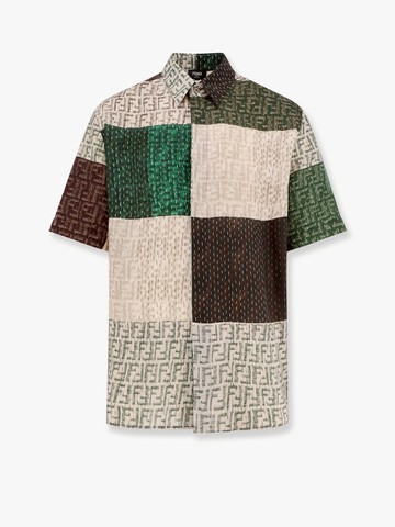Linen shirt with all-over ff print - FENDI - gender_Man