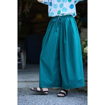 孔雀藍棉輕薄蘿卜褲