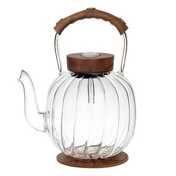 菊瓣感溫玻璃燒水壺(1000ml)