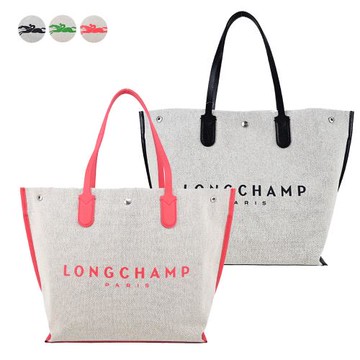 LONGCHAMP ESSENTIAL系列帆布LOGO字母托特包(大/多色選)