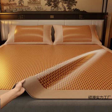 雙面加厚藤席冰絲席家用涼席雙面席子夏季可折疊草席學生宿舍席子