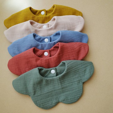 八重紗 素色 360圍兜口水巾