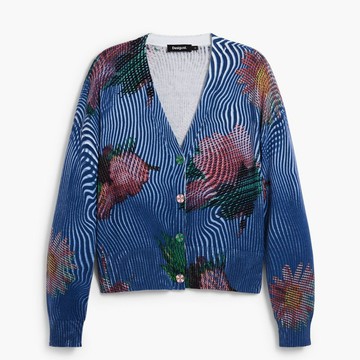 Desigual 花朵輕量針織外套