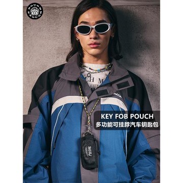 RGH 多功能汽車鑰匙包男便攜掛繩鑰匙迷你小包夾零錢包尼龍小掛包