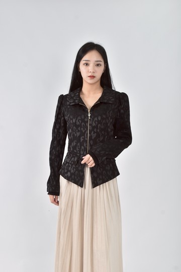 (S) heraya秋冬豹紋黑色外套