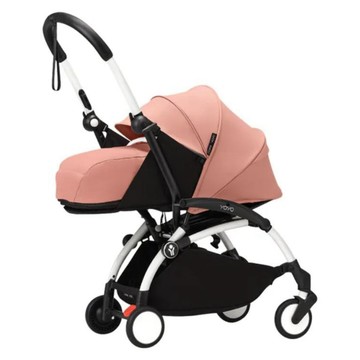 STOKKE YOYO 0+推車組合  白車架 + 桃色