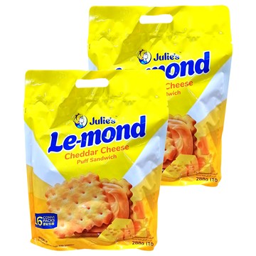 Julie's 茱蒂絲 雷蒙德起士夾心餅  酥脆餅乾  濃郁乳酪內餡  手提包裝  馬來西亞原裝進口  288g  2袋
