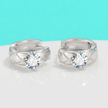 [米蘭精品] 現貨+預購 頂級莫桑鑽石耳環925純銀耳環女耳針銀飾-韓版清新甜美耳鉤女飾品74lr42