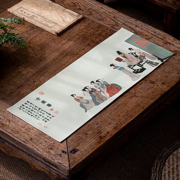 唐豐干泡茶席墊家用功夫茶桌旗布藝防水皮革簡約桌布電視柜蓋布A