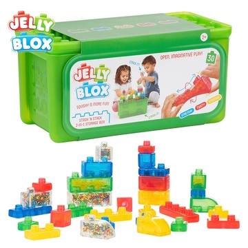 【Jelly Blox】果凍多感積木2合1疊疊樂(30顆)