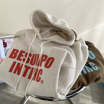 連帽衛衣男款春秋新款潮流百搭休閑外套字母印花男生上衣秋裝衣服