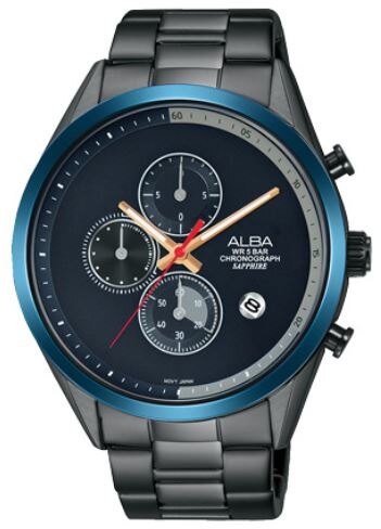 ALBA VD57-X135SD (AM3597X1)時尚計時三眼腕錶/黑 43mm｜樂天全館特惠中★指定刷卡回饋10%