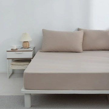 GOODin 床包式防水保潔墊 竹棉親膚系列 70%縲縈(竹纖維)+30%棉  單人  奶茶棕色