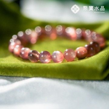 【粉鋰雲母手珠】手珠 柱 手鐲 球 紫鈦 紫超七 超七水晶 原礦 戒指 吊墜 聚寶水晶
