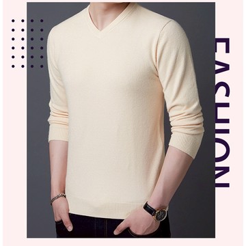 【JDUDS】【現貨快發】男士秋冬V領針織衫 男士毛衣 套頭針織毛衣 休閒針織衫 長袖針織衫 純色針織上衣