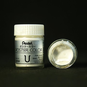 Pentel派通銀粉 白色墨汁 日本原裝進口 書法國畫專用銀色墨汁 白墨汁抄心經 30ML