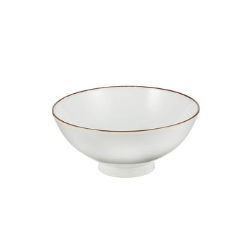 WUZ 日本 白山陶器 白磁千段 飯碗 4.2寸