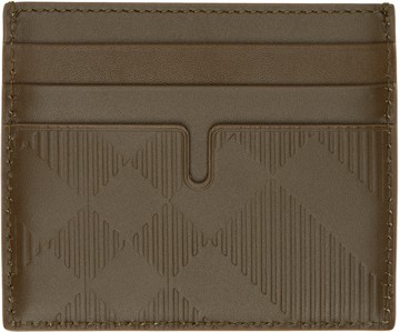 Burberry 棕色 Tall Embossed Check 卡包