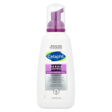 Cetaphil, Derma Control™，去油泡沫洗面奶，8 液量盎司（237 毫升）