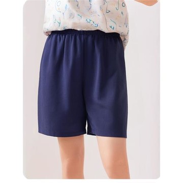 兒童家居短褲夏薄款寬松純色五分褲純棉可外穿男女中大童運動睡褲