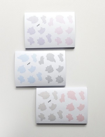 柔和色調蜂巢造型點綴貼紙