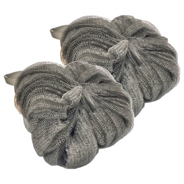 KEYTOSS 詰朵斯 竹炭添加 POPO糖花沐浴球 聚乙烯PE 95%/竹炭紗5% 直徑12*9CM 台灣製  灰色  2個  1個