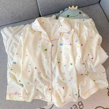 Healthy baby 女童睡衣春秋長袖長褲新款甜美公主風童裝家居服款可外穿套裝 女童睡衣 女童家居服 兒童睡衣
