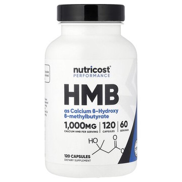 Nutricost, 表現，HMB，1000 毫克，120 粒膠囊（每粒膠囊 500 毫克）