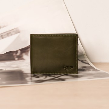 NORTH.116 真皮輕薄對折零錢短夾《075236cd》綠